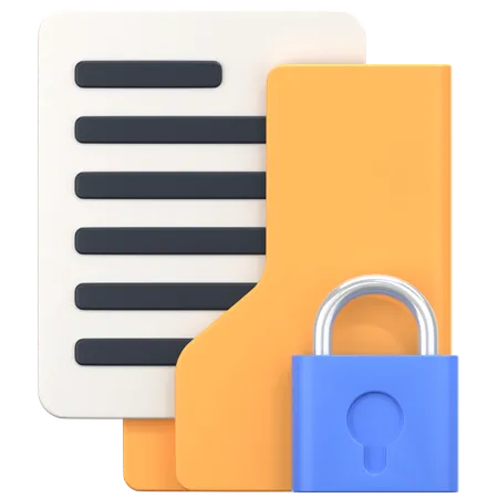 Lock Folder  3D Icon