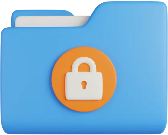 Lock Folder  3D Icon