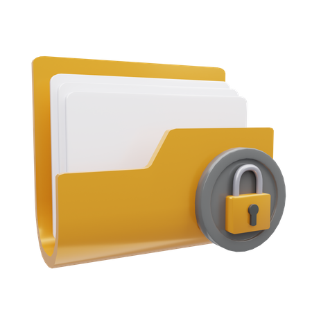 Lock Folder  3D Icon