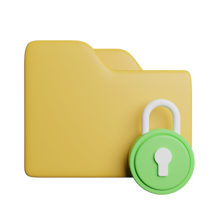 Lock Folder  3D Icon