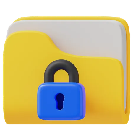 Lock Folder  3D Icon