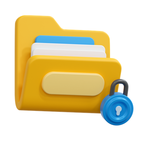 Lock folder  3D Icon