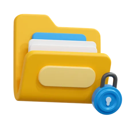 Lock folder  3D Icon