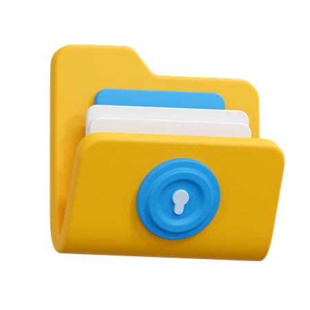 Lock folder  3D Icon