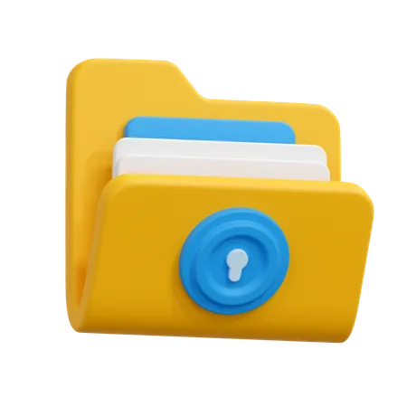 Lock folder  3D Icon