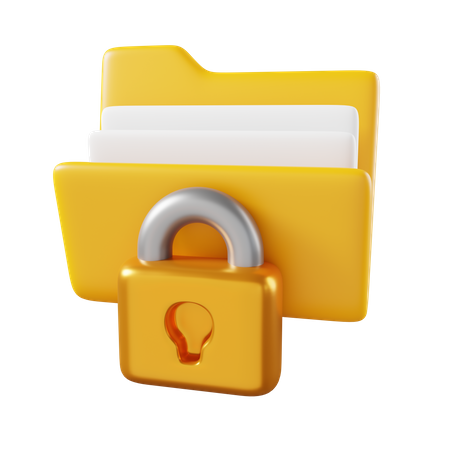 Lock Folder  3D Icon