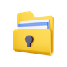 3d lock folder emoji