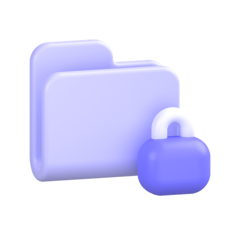 Lock Folder  3D Icon