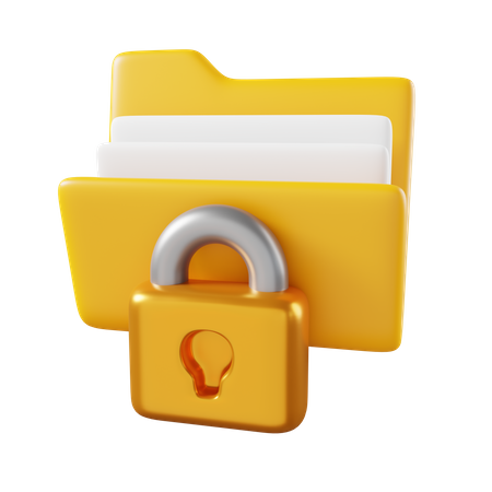 Lock Folder 3D Icon