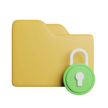 Lock Folder 3D Icon