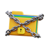 3d lock folder illustration