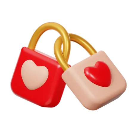 Lock Heart  3D Icon