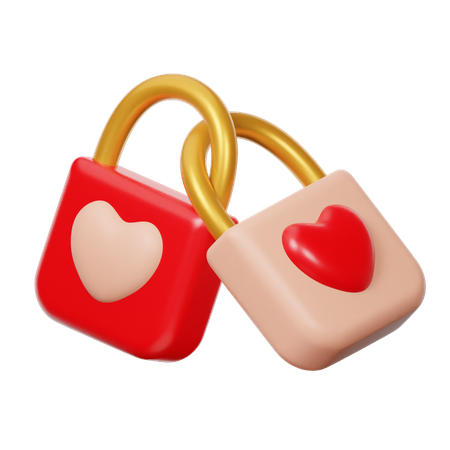 Lock Heart  3D Icon