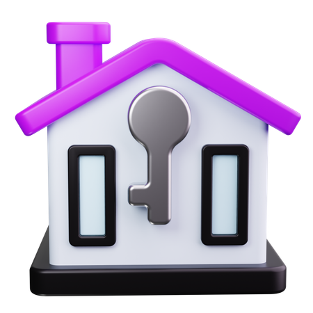 Lock Home  3D Icon