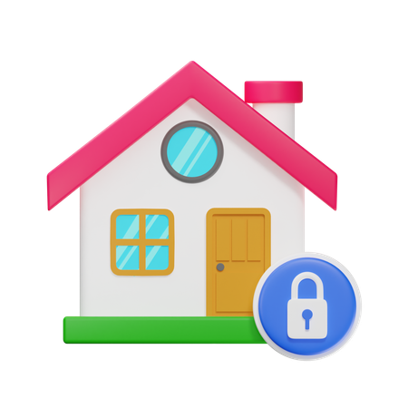 Lock house  3D Icon