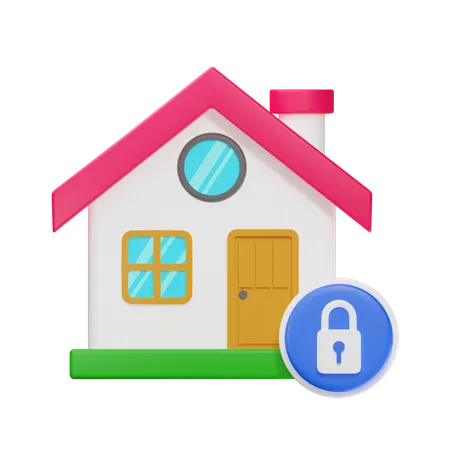 Lock house  3D Icon