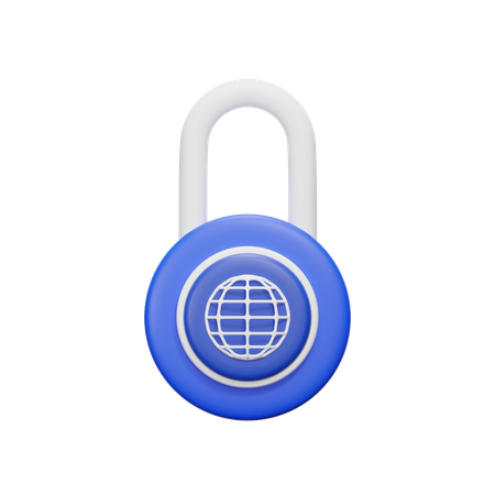 Lock Internet  3D Icon