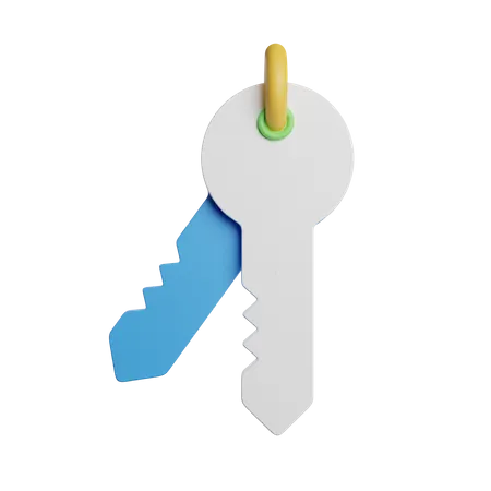 Lock Key  3D Icon