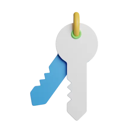 Key Lock Door Security 3D Icon
