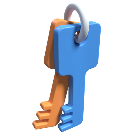 Lock Key 3D Icon
