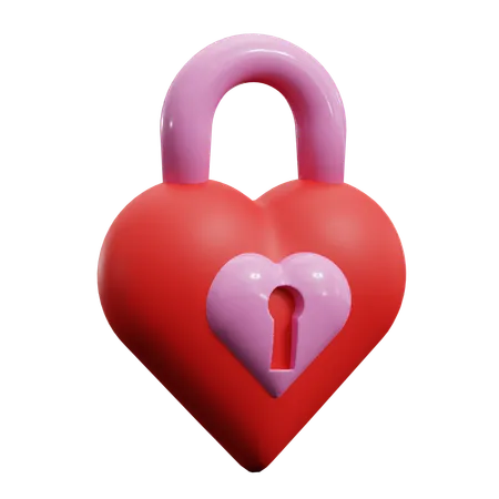 Lock Love  3D Icon