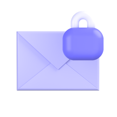 Lock Mail  3D Icon