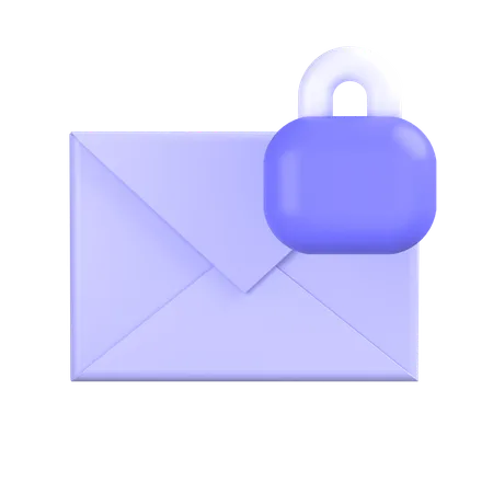 Lock Mail  3D Icon