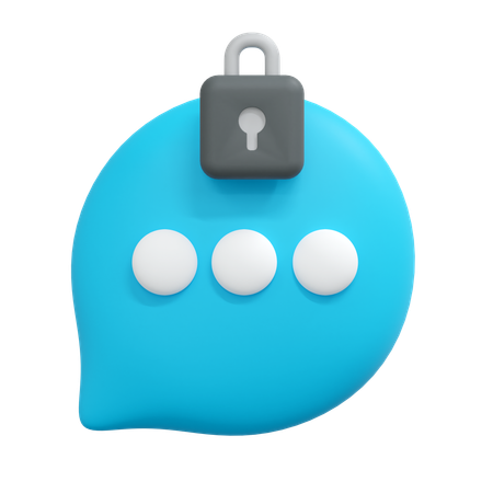 Lock message  3D Icon