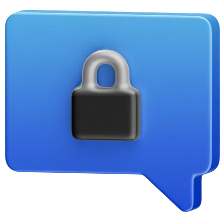 Lock Message  3D Icon