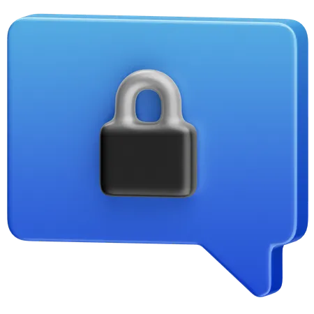 Lock Message 3D Icon