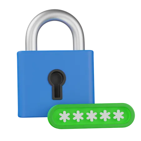 Lock password  3D Icon