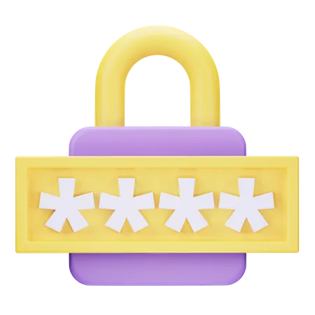 Lock Password  3D Icon