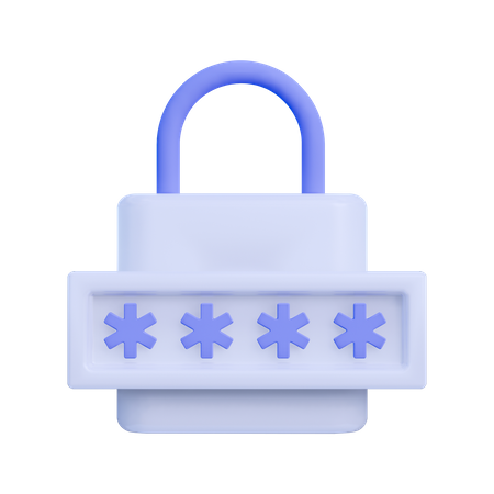 Lock Password  3D Illustration