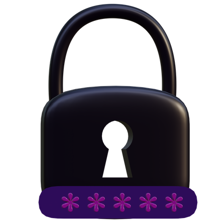 Lock Password  3D Illustration