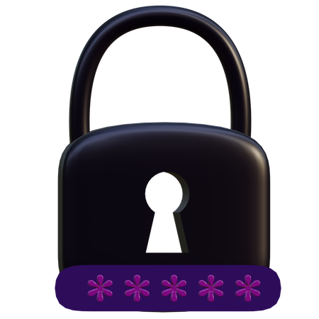 Lock Password 3D Illustration