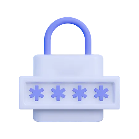 3 D Cyber Security Icon 3D Illustration
