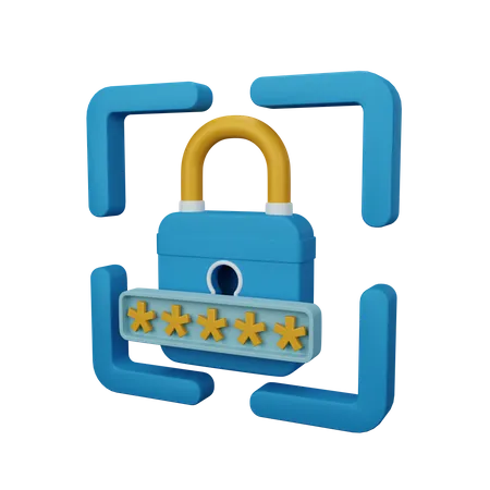 3 D Rendering Password Protected Isolated Useful For User Interface Apps And Web Design Illustration 3D Icon