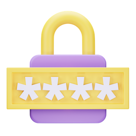 Lock Password  3D Icon