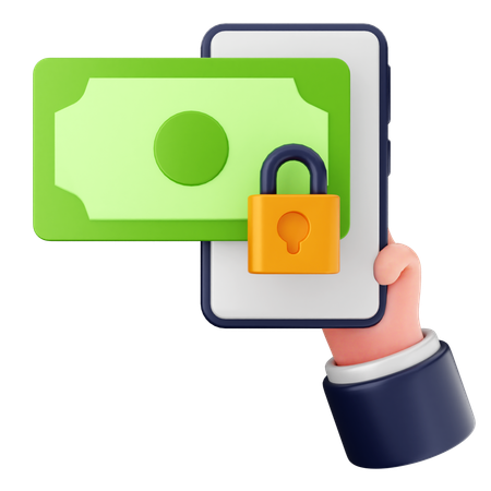 Lock Payment  3D Icon