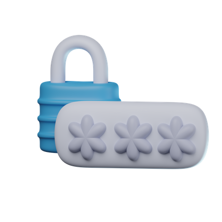 Lock Pin 3D Icon