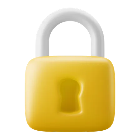 Pad Lock Security Cute Minimal 3 D Icon Illustration 3D Icon