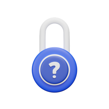 Lock Question  3D Icon