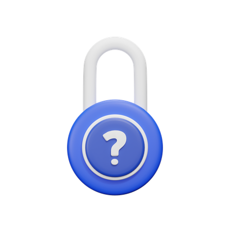 Lock Question  3D Icon