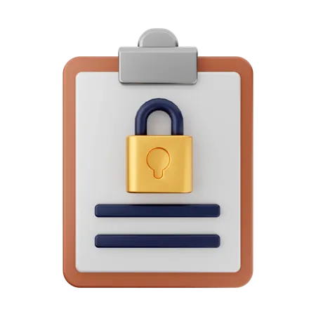 Lock Report  3D Icon