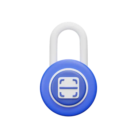 Lock Scan  3D Icon