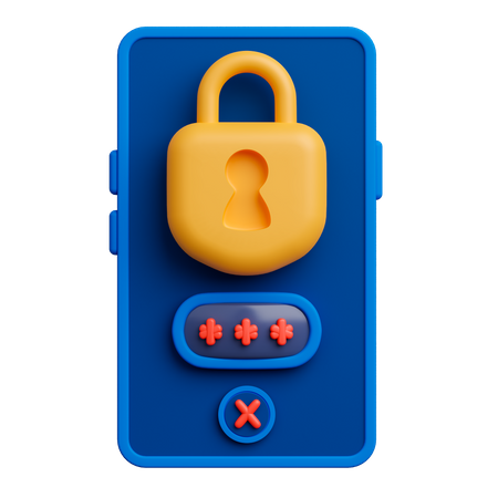 Lock Screen  3D Icon