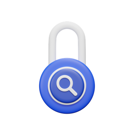 Lock Search  3D Icon