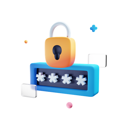 Lock Security  3D Icon