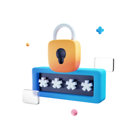 Lock Security  3D Icon