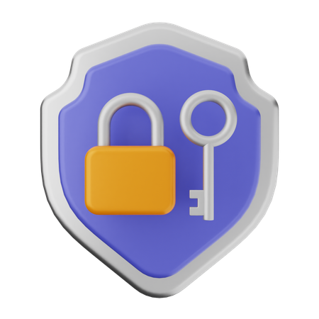 Lock Shield Protection  3D Icon